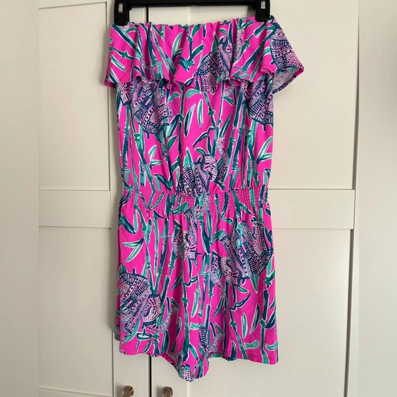Lilly Pulitzer pink elephant print romper size XS - Picture 2 of 3